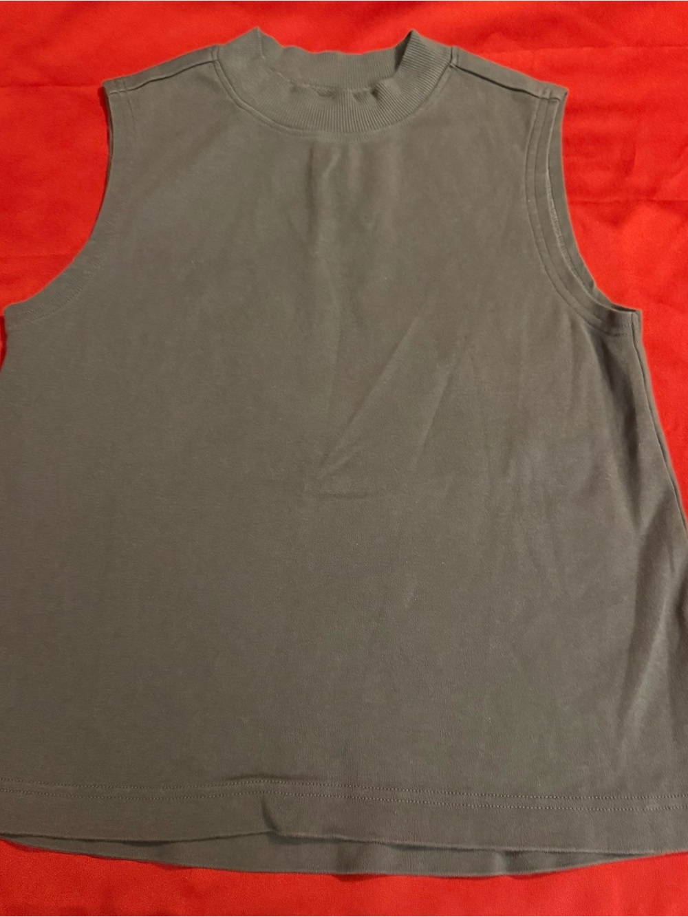 Pact Sleeveless Crewneck Tank Top - Charcoal